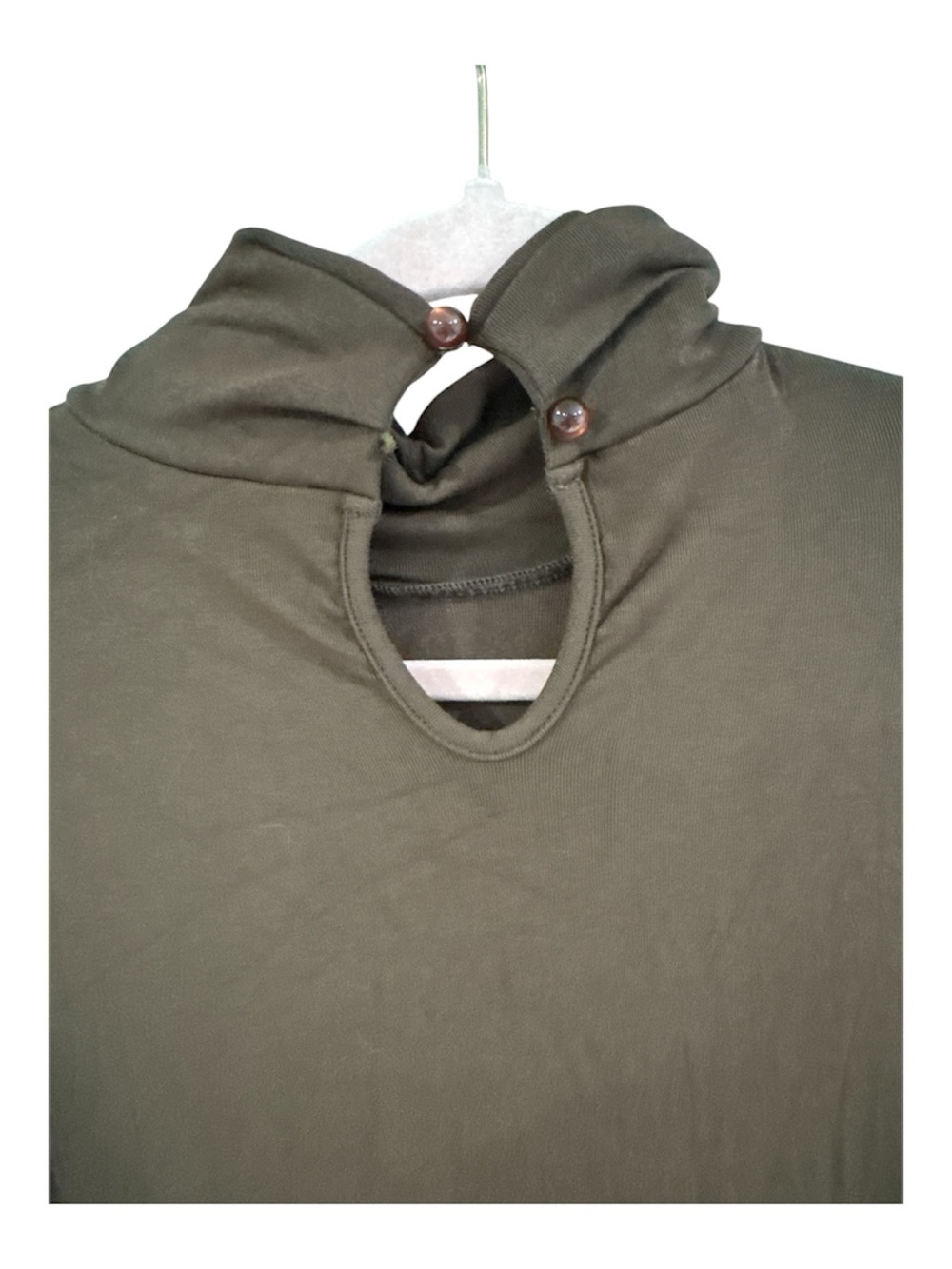 COMMENSE NWT DRAPED MOCK NECK MAXI MEDIUM - Picture 10 of 11